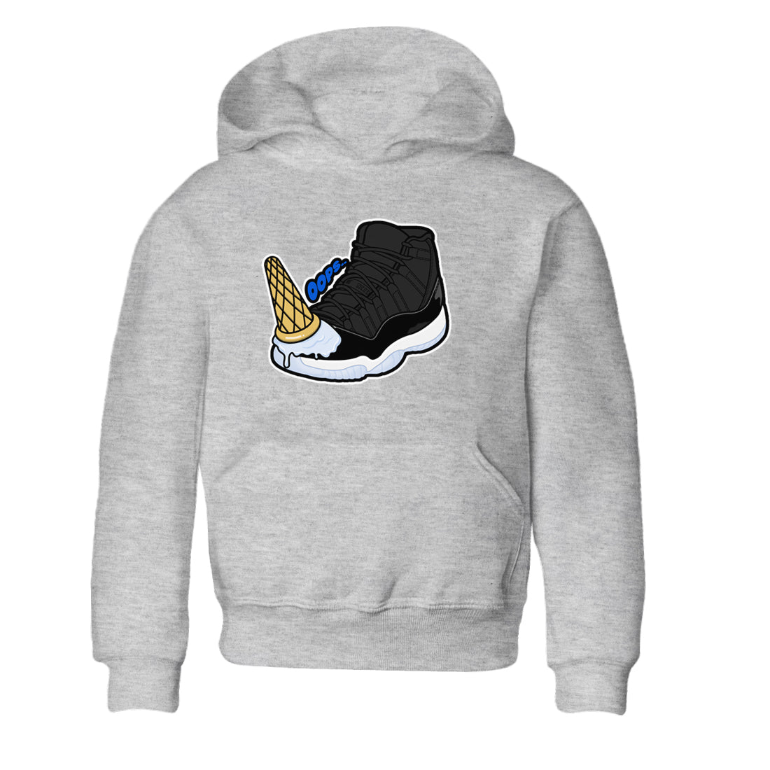 Air Jordan 11 Space shirt to match jordans Dropped Ice Cream sneaker tees AJ11 Black and Varsity Royal SNRT sneaker release tees baby toddler Heather Grey 2 cotton Shirt