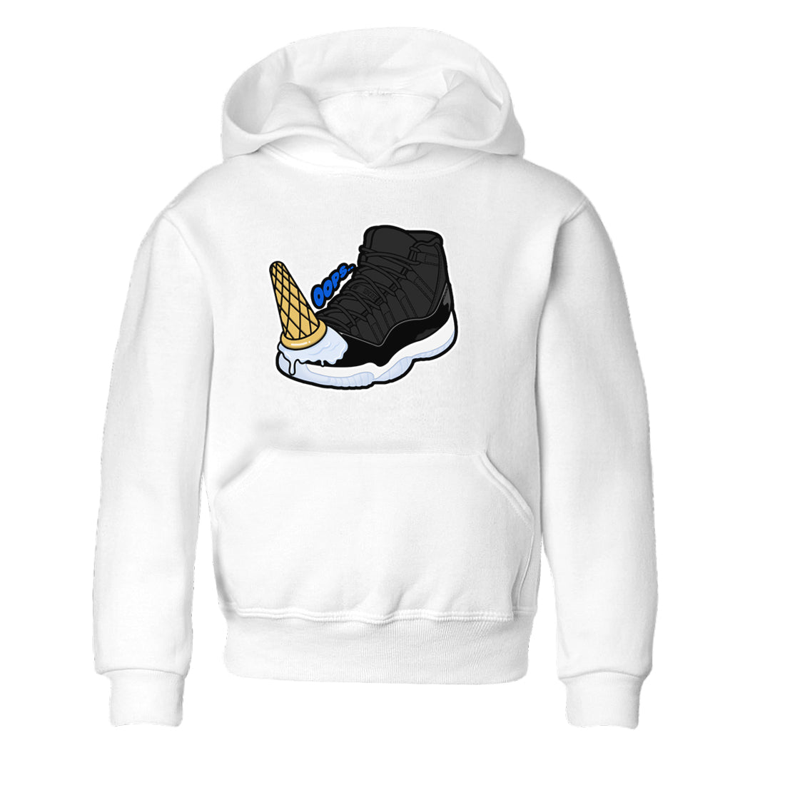 Air Jordan 11 Space shirt to match jordans Dropped Ice Cream sneaker tees AJ11 Black and Varsity Royal SNRT sneaker release tees baby toddler White 2 cotton Shirt