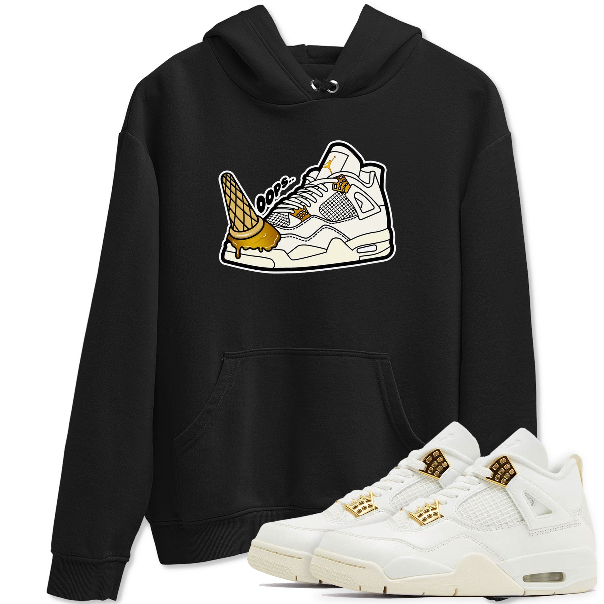 4s Sail shirt to match jordans Dropped Ice Cream sneaker tees Air Jordan 4 Sail SNRT Sneaker Release Tees unisex cotton Black 1 crew neck shirt