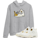 4s Sail shirt to match jordans Dropped Ice Cream sneaker tees Air Jordan 4 Sail SNRT Sneaker Release Tees unisex cotton Heather Grey 1 crew neck shirt