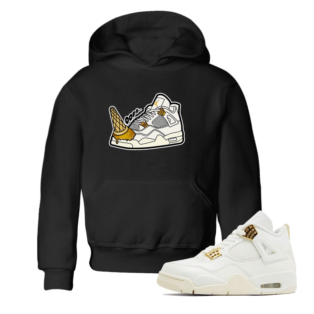 4s Sail shirt to match jordans Dropped Ice Cream sneaker tees Air Jordan 4 Sail SNRT sneaker release tees baby toddler Black 1 cotton Shirt