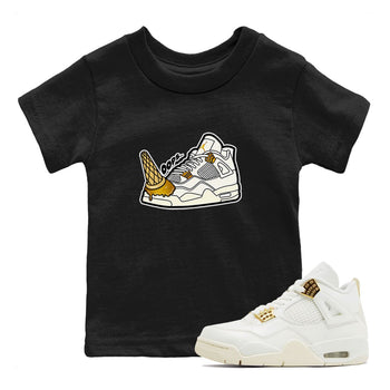 4s Sail shirt to match jordans Dropped Ice Cream sneaker tees Air Jordan 4 Sail SNRT sneaker release tees baby toddler Black 1 cotton Shirt
