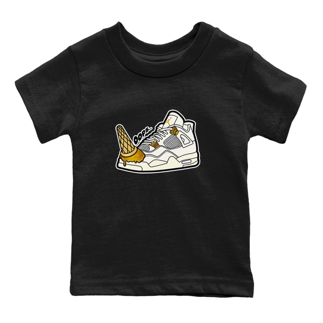 4s Sail shirt to match jordans Dropped Ice Cream sneaker tees Air Jordan 4 Sail SNRT sneaker release tees baby toddler Black 2 cotton Shirt