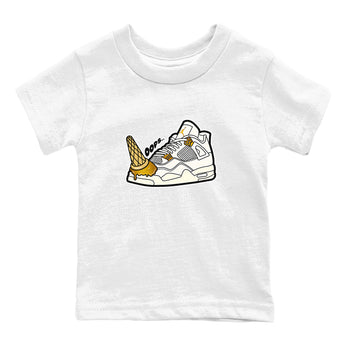 4s Sail shirt to match jordans Dropped Ice Cream sneaker tees Air Jordan 4 Sail SNRT sneaker release tees baby toddler White 2 cotton Shirt