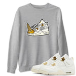 4s Sail shirt to match jordans Dropped Ice Cream sneaker tees Air Jordan 4 Sail SNRT Sneaker Release Tees unisex cotton Heather Grey 1 crew neck shirt