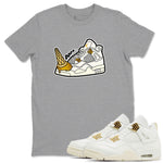 4s Sail shirt to match jordans Dropped Ice Cream sneaker tees Air Jordan 4 Sail SNRT Sneaker Release Tees unisex cotton Heather Grey 1 crew neck shirt