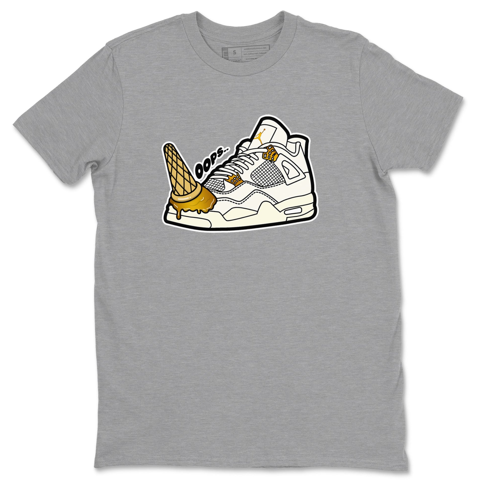 4s Sail shirt to match jordans Dropped Ice Cream sneaker tees Air Jordan 4 Sail SNRT Sneaker Release Tees unisex cotton Heather Grey 2 crew neck shirt