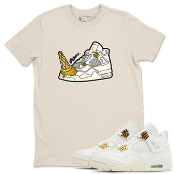 4s Sail shirt to match jordans Dropped Ice Cream sneaker tees Air Jordan 4 Sail SNRT Sneaker Release Tees unisex cotton Natural 1 crew neck shirt
