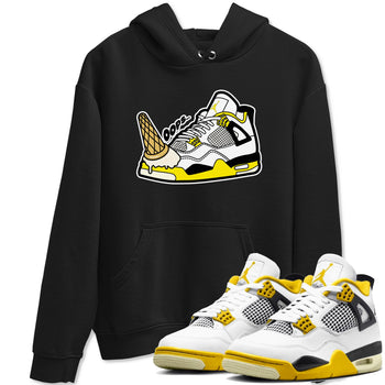 AJ4 Vivid Sulfur shirt to match jordans Dropped Ice Cream sneaker tees Air Jordan 4 Vivid Sulfur SNRT Sneaker Release Tees unisex cotton Black 1 crew neck shirt