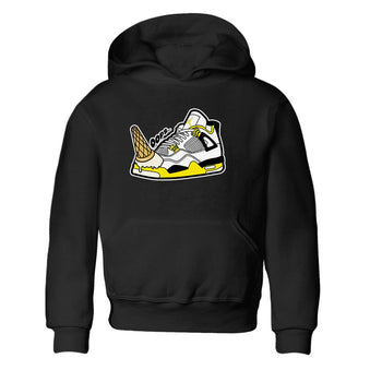 AJ4 Vivid Sulfur shirt to match jordans Dropped Ice Cream sneaker tees Air Jordan 4 Vivid Sulfur SNRT sneaker release tees baby toddler Black 2 cotton Shirt