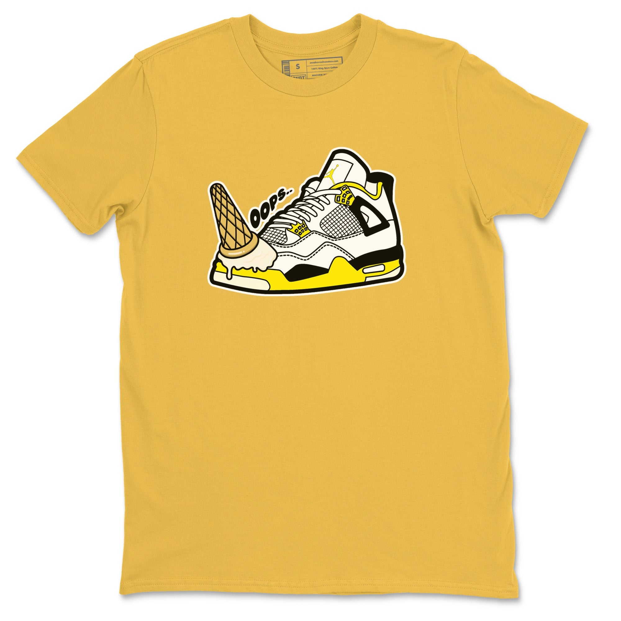 AJ4 Vivid Sulfur shirt to match jordans Dropped Ice Cream sneaker tees Air Jordan 4 Vivid Sulfur SNRT Sneaker Release Tees unisex cotton Daisy 2 crew neck shirt