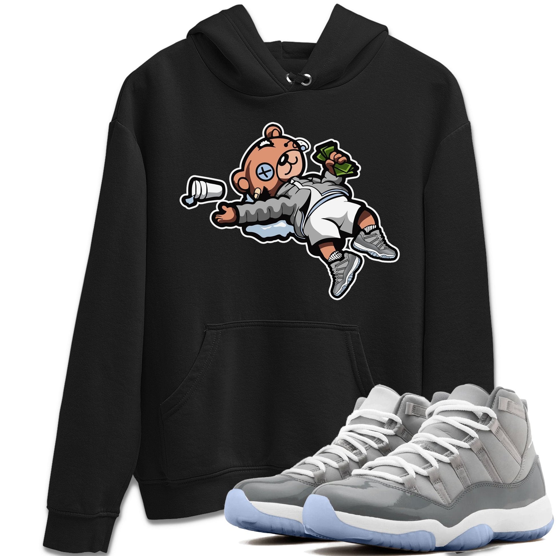 Jordan 11 Cool Grey Sneaker Match Tees Drunk Teddy Bear Sneaker Tees Jordan 11 Cool Grey Sneaker Release Tees Unisex Shirts