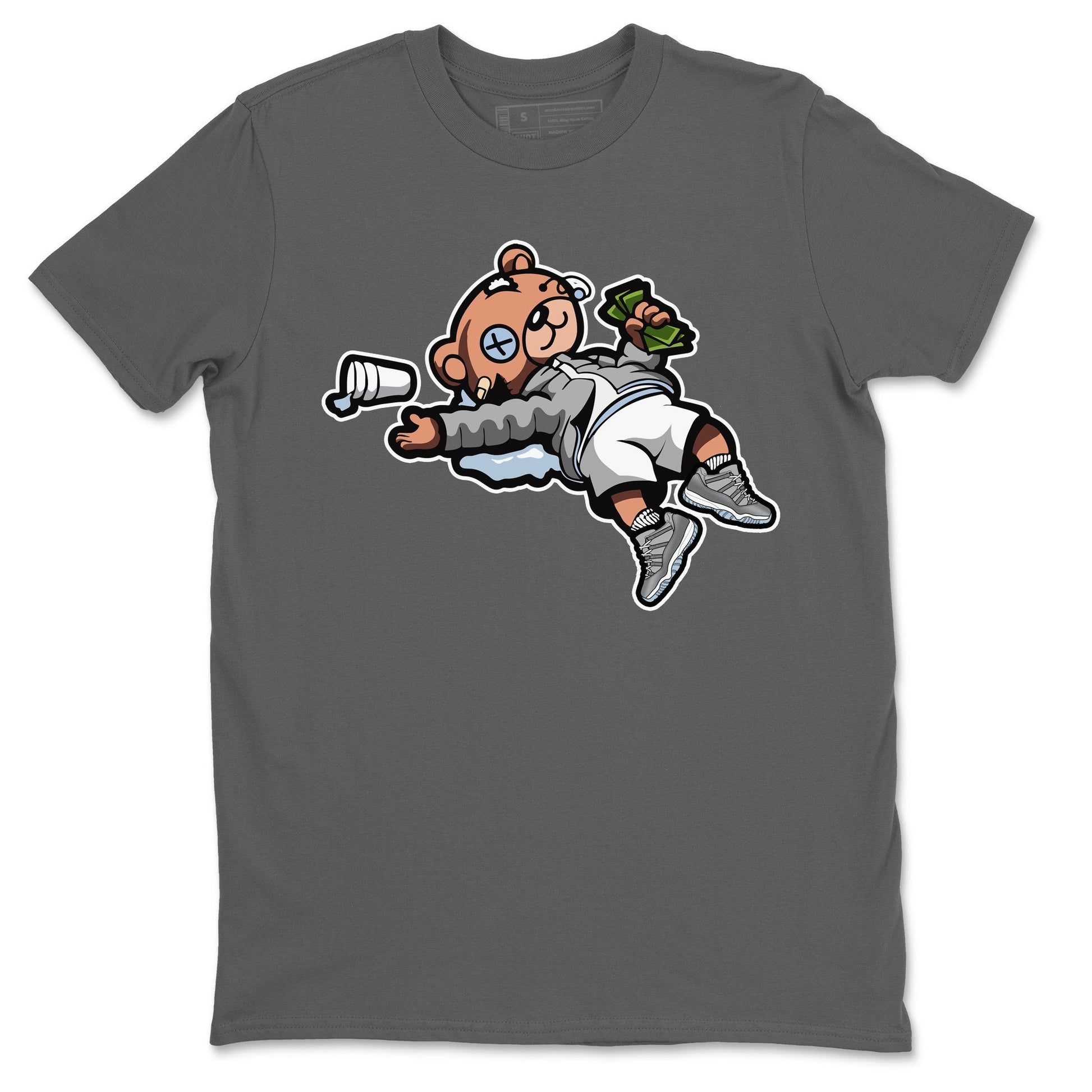 Jordan 11 Cool Grey Sneaker Match Tees Drunk Teddy Bear Sneaker Tees Jordan 11 Cool Grey Sneaker Release Tees Unisex Shirts