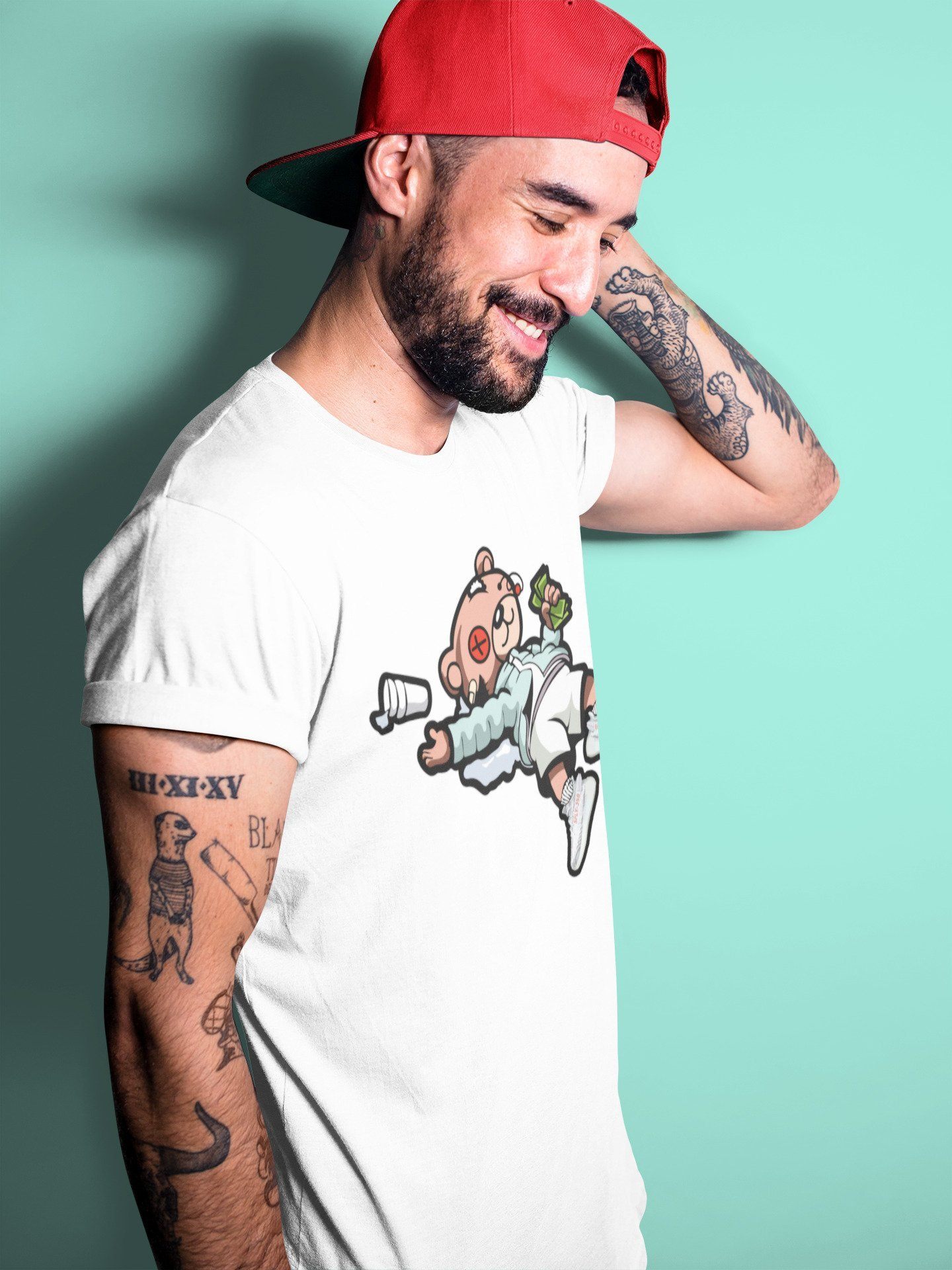 Yeezy 350 Blue Tint Sneaker Match Tees Drunk Teddy Bear Sneaker Tees Yeezy 350 Blue Tint Sneaker Release Tees Unisex Shirts