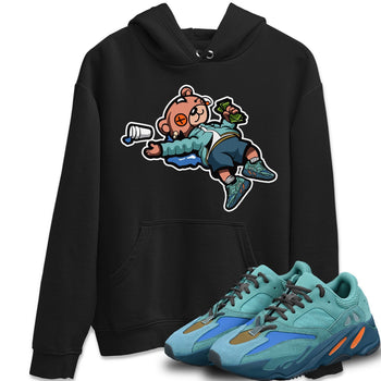 Yeezy 700 Faded Azure Sneaker Match Tees Drunk Teddy Bear Sneaker Tees Yeezy 700 Faded Azure Sneaker Release Tees Unisex Shirts