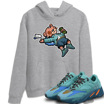 Yeezy 700 Faded Azure Sneaker Match Tees Drunk Teddy Bear Sneaker Tees Yeezy 700 Faded Azure Sneaker Release Tees Unisex Shirts