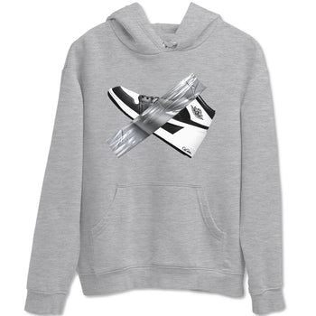 1s Black White shirt to match jordans Duct Tape sneaker tees Air Jordan 1 High OG Black White SNRT Sneaker Release Tees unisex cotton Heather Grey 2 crew neck shirt