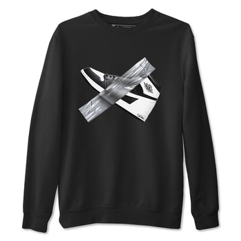1s Black White shirt to match jordans Duct Tape sneaker tees Air Jordan 1 High OG Black White SNRT Sneaker Release Tees unisex cotton Black 2 crew neck shirt