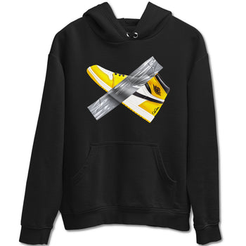 Air Jordan 1 Yellow Ochre shirt to match jordans Duct Tape sneaker tees AJ1 Yellow Ochre SNRT Sneaker Release Tees unisex cotton Black 2 crew neck shirt