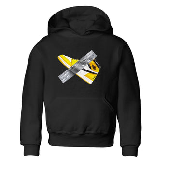 Air Jordan 1 Yellow Ochre shirt to match jordans Duct Tape sneaker tees AJ1 Yellow Ochre SNRT sneaker release tees baby toddler Black 2 cotton Shirt