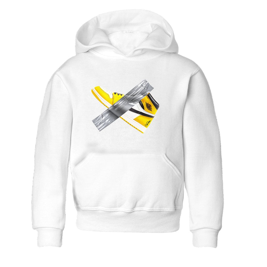 Air Jordan 1 Yellow Ochre shirt to match jordans Duct Tape sneaker tees AJ1 Yellow Ochre SNRT sneaker release tees baby toddler White 2 cotton Shirt