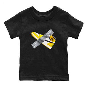 Air Jordan 1 Yellow Ochre shirt to match jordans Duct Tape sneaker tees AJ1 Yellow Ochre SNRT sneaker release tees baby toddler Black 2 cotton Shirt
