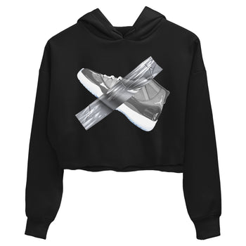 Air Jordan 11 Cool Grey shirt to match jordans Duct Tape sneaker tees AJ11 Cool Grey SNRT Sneaker Release Tees Black 2 crop length shirt
