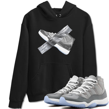 Air Jordan 11 Cool Grey shirt to match jordans Duct Tape sneaker tees AJ11 Cool Grey SNRT Sneaker Release Tees unisex cotton Black 1 crew neck shirt
