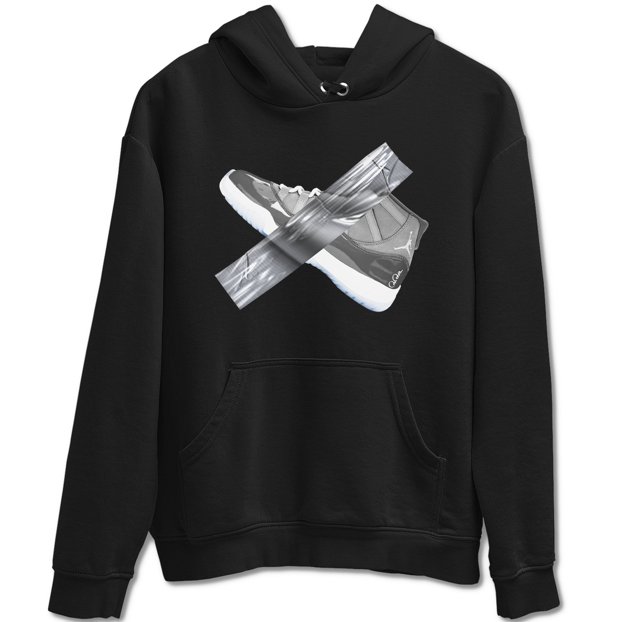Air Jordan 11 Cool Grey shirt to match jordans Duct Tape sneaker tees AJ11 Cool Grey SNRT Sneaker Release Tees unisex cotton Black 2 crew neck shirt