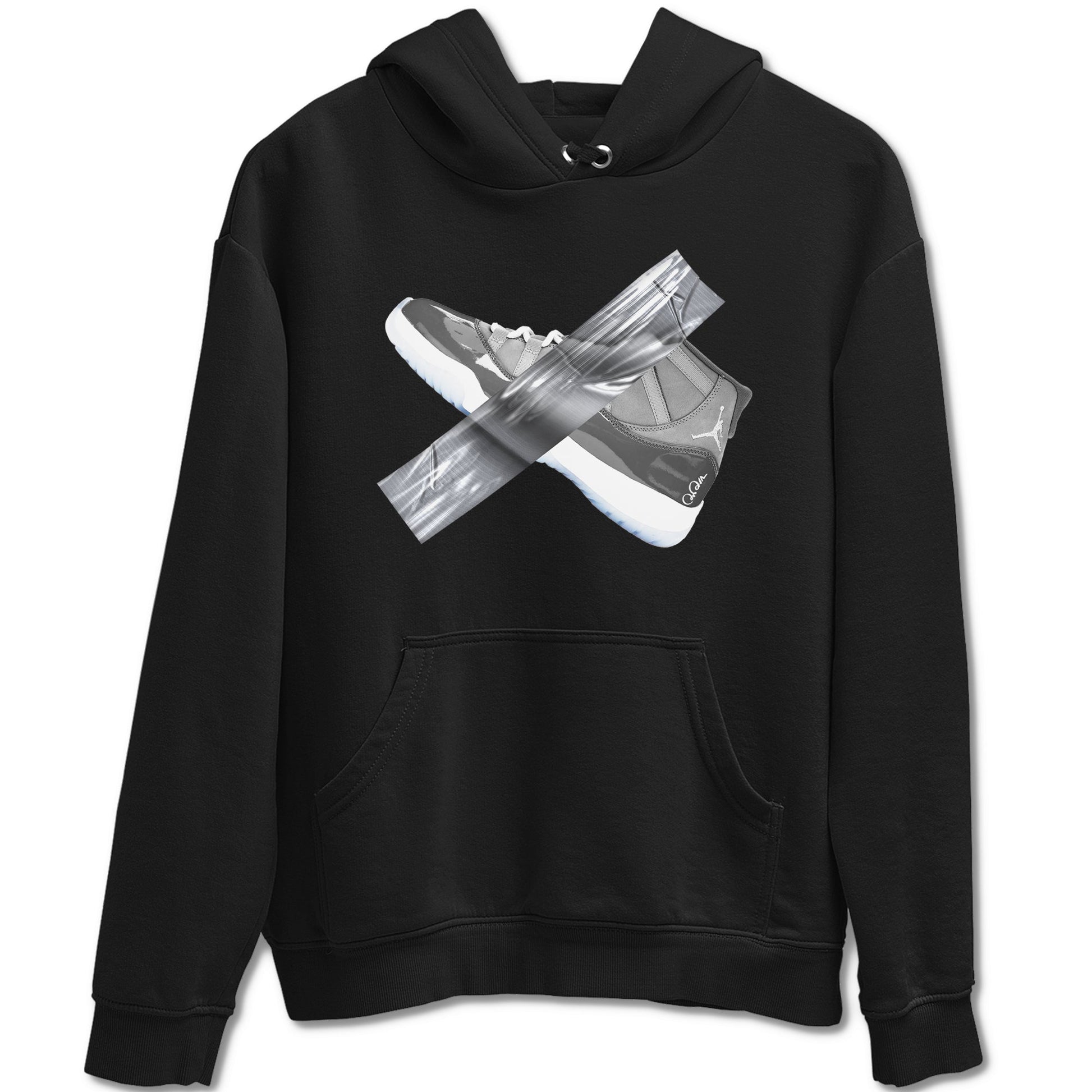 Air Jordan 11 Cool Grey shirt to match jordans Duct Tape sneaker tees AJ11 Cool Grey SNRT Sneaker Release Tees unisex cotton Black 2 crew neck shirt