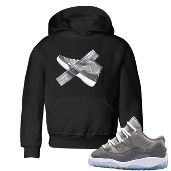 Air Jordan 11 Cool Grey shirt to match jordans Duct Tape sneaker tees AJ11 Cool Grey SNRT sneaker release tees baby toddler Black 1 cotton Shirt