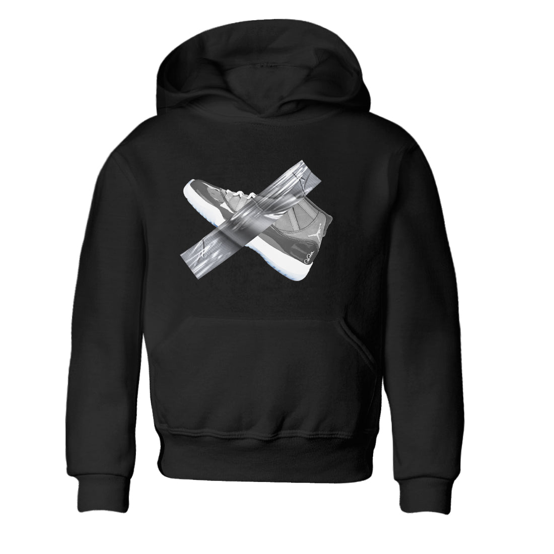 Air Jordan 11 Cool Grey shirt to match jordans Duct Tape sneaker tees AJ11 Cool Grey SNRT sneaker release tees baby toddler Black 2 cotton Shirt