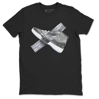 Air Jordan 11 Cool Grey shirt to match jordans Duct Tape sneaker tees AJ11 Cool Grey SNRT Sneaker Release Tees unisex cotton Black 2 crew neck shirt