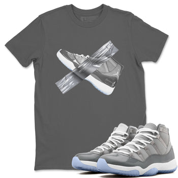 Air Jordan 11 Cool Grey shirt to match jordans Duct Tape sneaker tees AJ11 Cool Grey SNRT Sneaker Release Tees unisex cotton Cool Grey 1 crew neck shirt