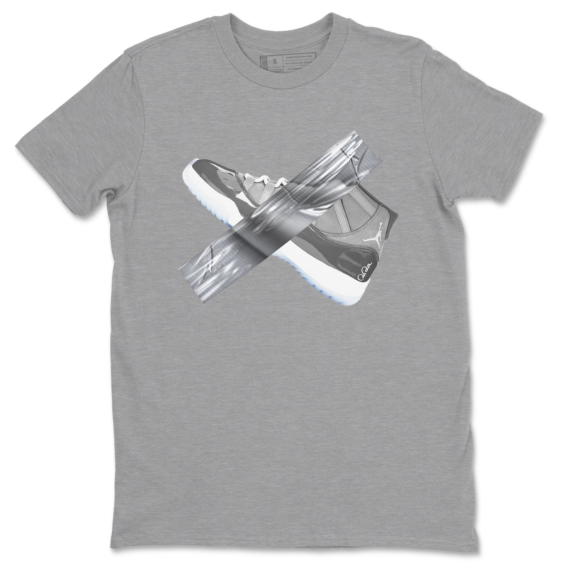 Air Jordan 11 Cool Grey shirt to match jordans Duct Tape sneaker tees AJ11 Cool Grey SNRT Sneaker Release Tees unisex cotton Heather Grey 2 crew neck shirt