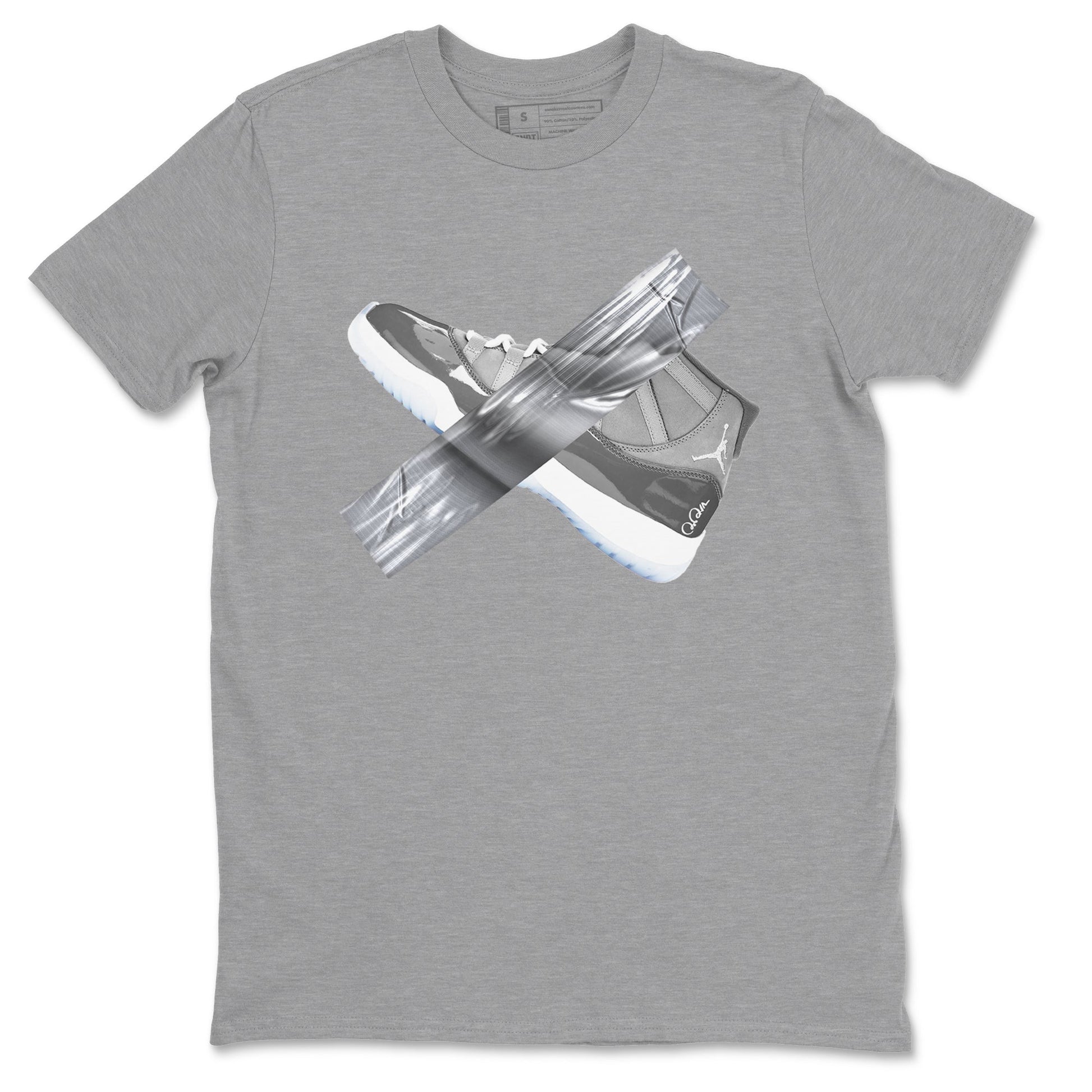 Air Jordan 11 Cool Grey shirt to match jordans Duct Tape sneaker tees AJ11 Cool Grey SNRT Sneaker Release Tees unisex cotton Heather Grey 2 crew neck shirt