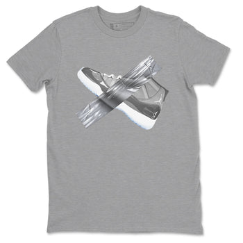 Air Jordan 11 Cool Grey shirt to match jordans Duct Tape sneaker tees AJ11 Cool Grey SNRT Sneaker Release Tees unisex cotton Heather Grey 2 crew neck shirt