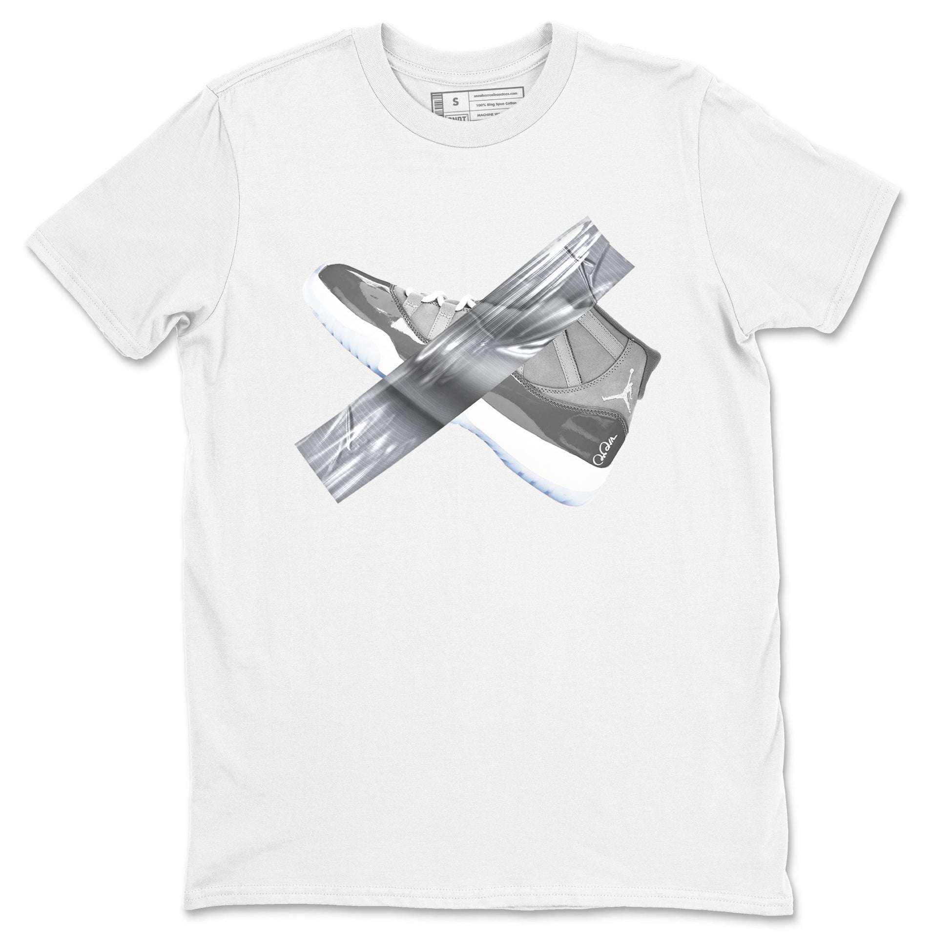 Air Jordan 11 Cool Grey shirt to match jordans Duct Tape sneaker tees AJ11 Cool Grey SNRT Sneaker Release Tees unisex cotton White 2 crew neck shirt