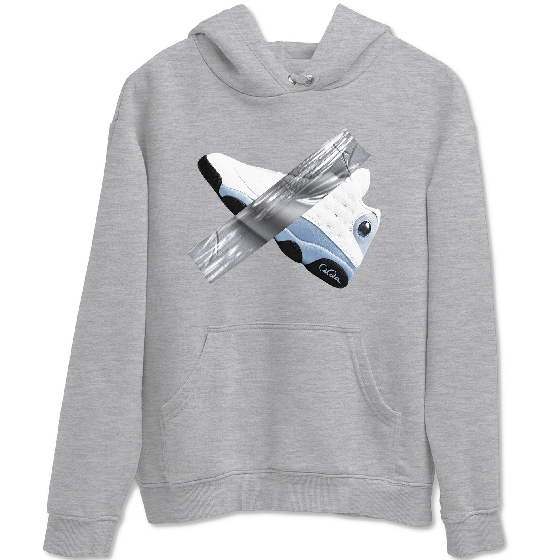 Air Jordan 13 Blue Grey shirt to match jordans Duct Tape sneaker tees AJ13 Blue Grey SNRT Sneaker Release Tees unisex cotton Heather Grey 2 crew neck shirt