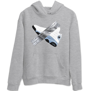 Air Jordan 13 Blue Grey shirt to match jordans Duct Tape sneaker tees AJ13 Blue Grey SNRT Sneaker Release Tees unisex cotton Heather Grey 2 crew neck shirt