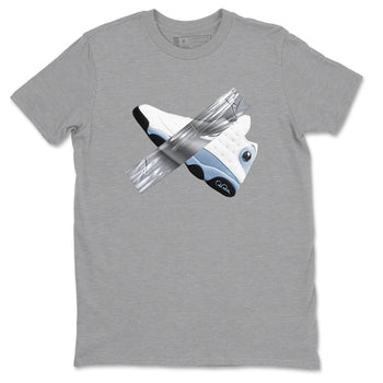 Air Jordan 13 Blue Grey shirt to match jordans Duct Tape sneaker tees AJ13 Blue Grey SNRT Sneaker Release Tees unisex cotton Heather Grey 2 crew neck shirt