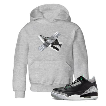 3s Green Glow shirt to match jordans Duct Tape sneaker tees Air Jordan 3 Green Glow SNRT sneaker release tees baby toddler Heather Grey 1 cotton Shirt