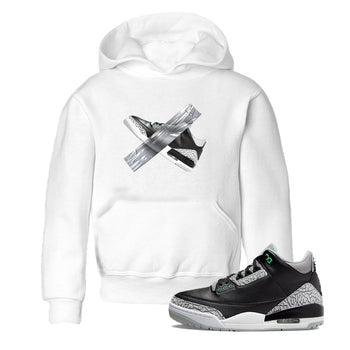 3s Green Glow shirt to match jordans Duct Tape sneaker tees Air Jordan 3 Green Glow SNRT sneaker release tees baby toddler White 1 cotton Shirt