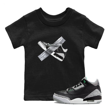 3s Green Glow shirt to match jordans Duct Tape sneaker tees Air Jordan 3 Green Glow SNRT sneaker release tees baby toddler Black 1 cotton Shirt