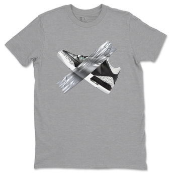3s Green Glow shirt to match jordans Duct Tape sneaker tees Air Jordan 3 Green Glow SNRT Sneaker Release Tees unisex cotton Heather Grey 2 crew neck shirt