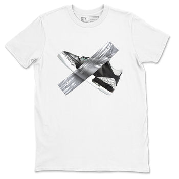 3s Green Glow shirt to match jordans Duct Tape sneaker tees Air Jordan 3 Green Glow SNRT Sneaker Release Tees unisex cotton White 2 crew neck shirt