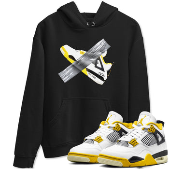 AJ4 Vivid Sulfur shirt to match jordans Duct Tape sneaker tees Air Jordan 4 Vivid Sulfur SNRT Sneaker Release Tees unisex cotton Black 1 crew neck shirt