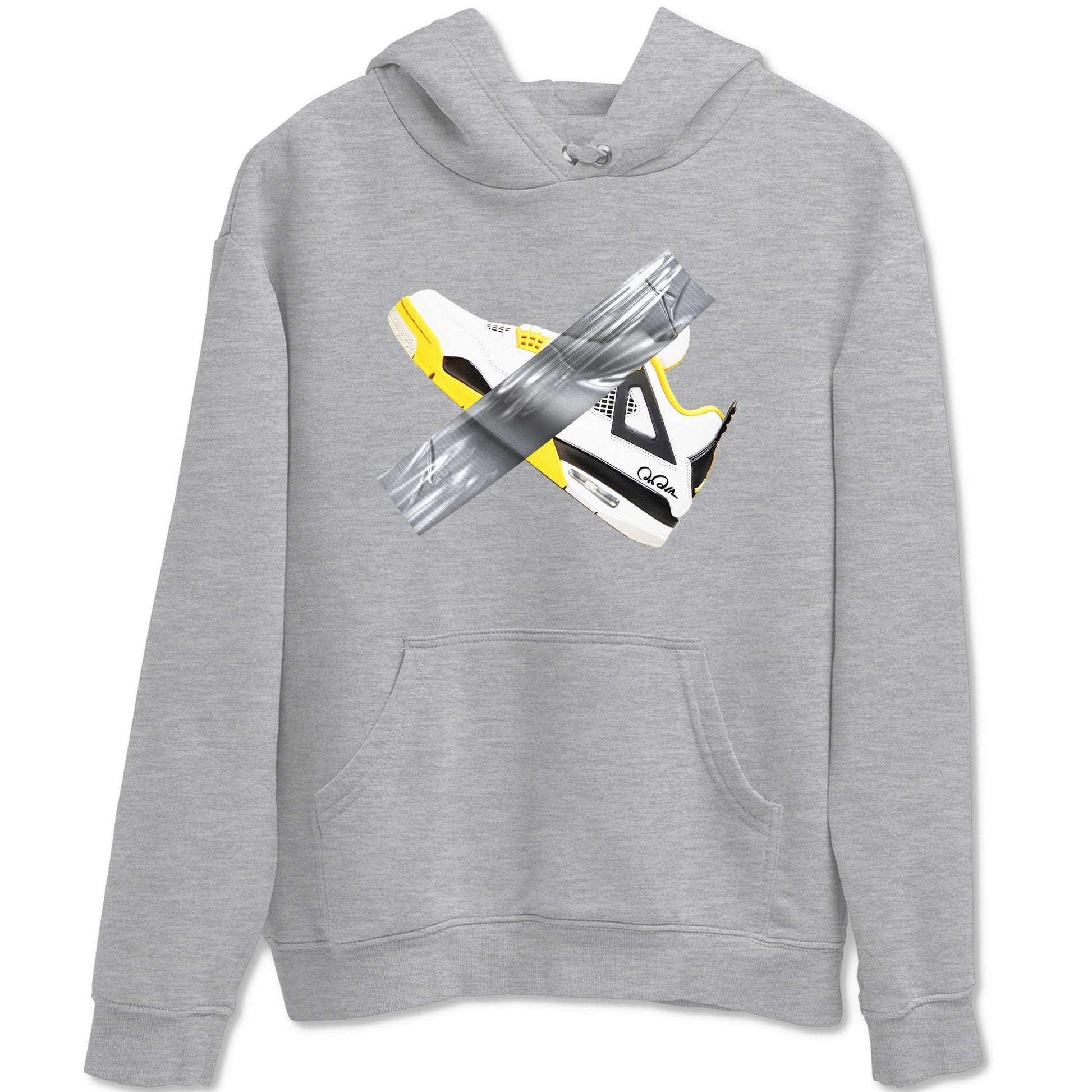 AJ4 Vivid Sulfur shirt to match jordans Duct Tape sneaker tees Air Jordan 4 Vivid Sulfur SNRT Sneaker Release Tees unisex cotton Heather Grey 2 crew neck shirt