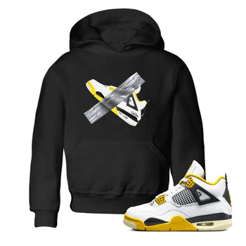 AJ4 Vivid Sulfur shirt to match jordans Duct Tape sneaker tees Air Jordan 4 Vivid Sulfur SNRT sneaker release tees baby toddler Black 1 cotton Shirt