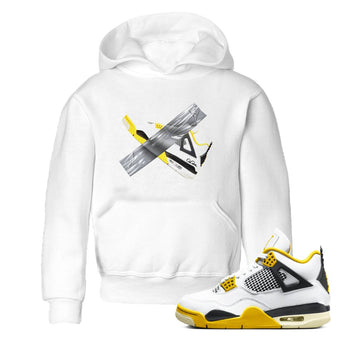 AJ4 Vivid Sulfur shirt to match jordans Duct Tape sneaker tees Air Jordan 4 Vivid Sulfur SNRT sneaker release tees baby toddler White 1 cotton Shirt